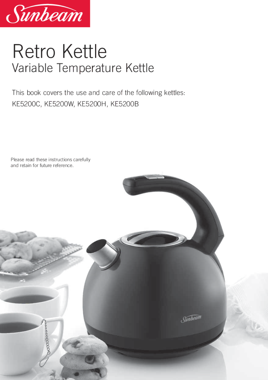 Sunbeam KE5200B, KE5200W, KE5200H, KE5200C manual Retro Kettle 