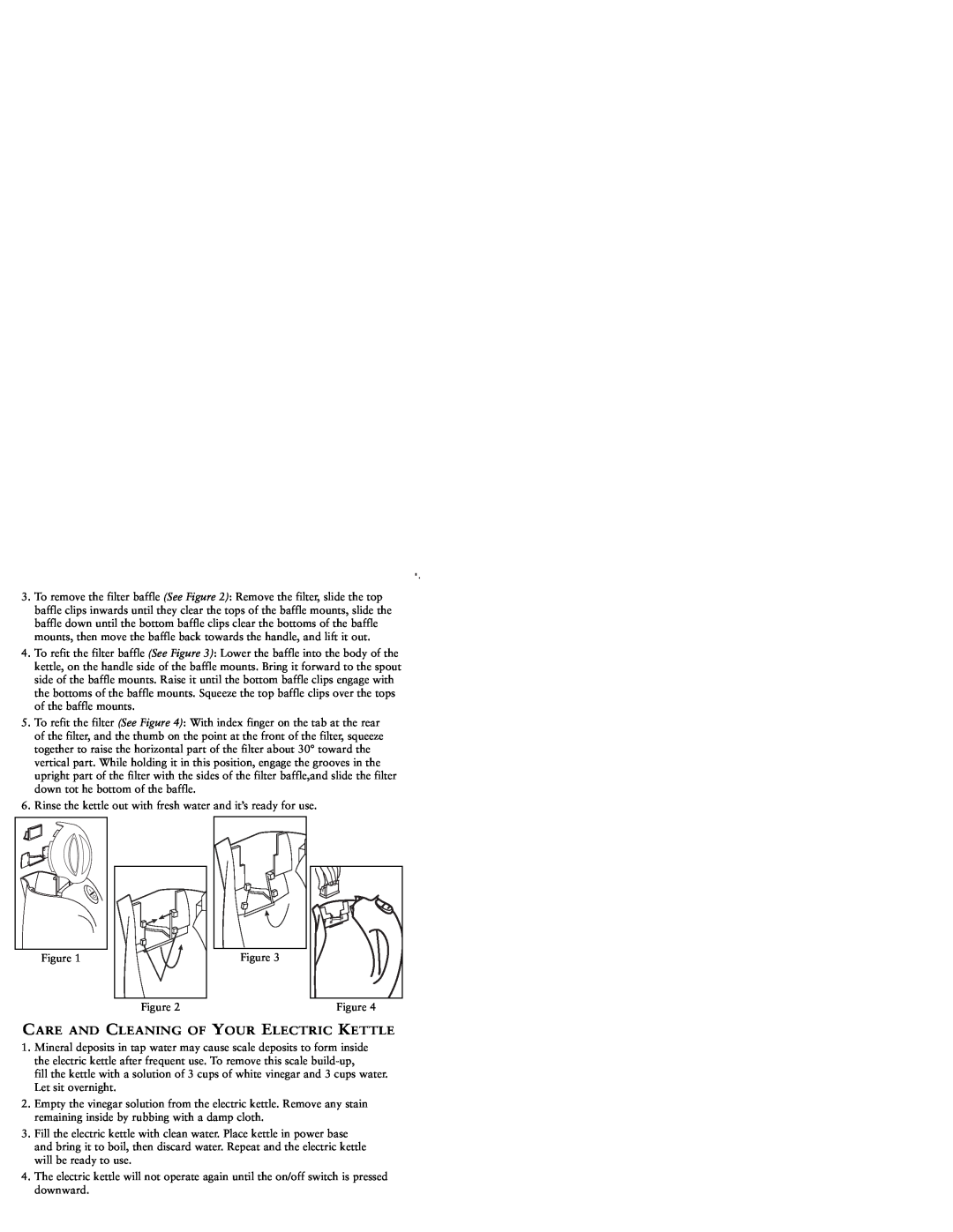 Sunbeam KJX17CL user manual Care And Cleaning Of Your Electric Kettle 