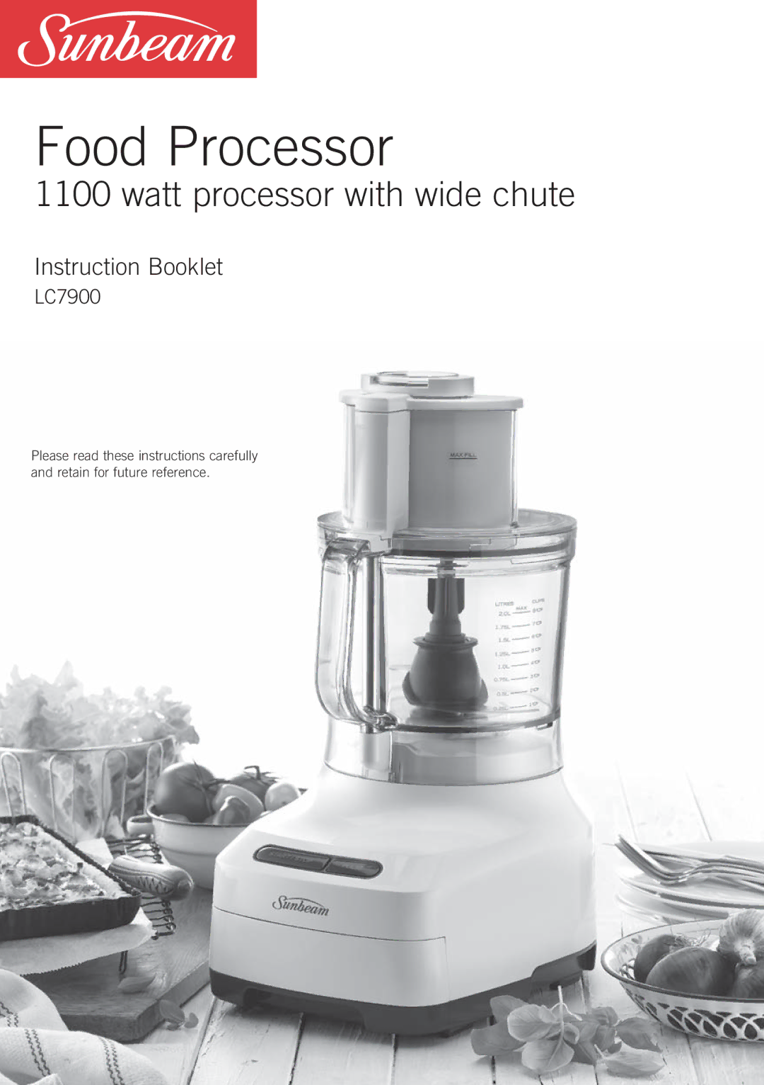 Sunbeam LC7900 manual Food Processor 