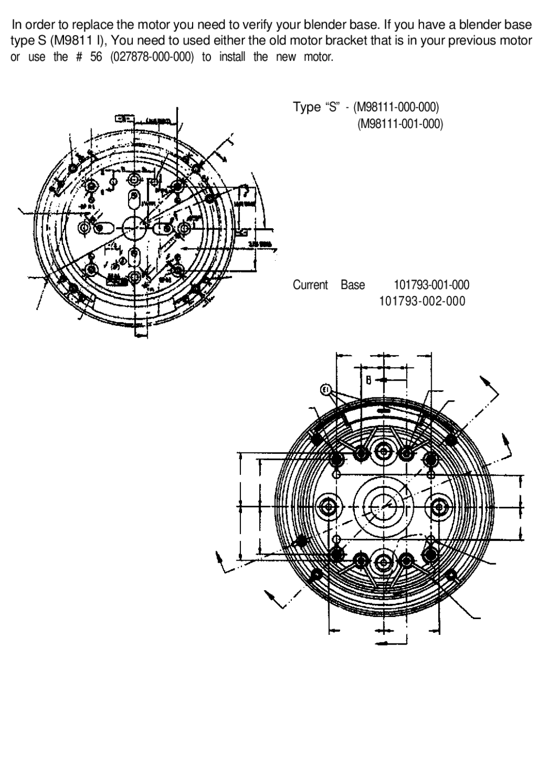 Sunbeam M98111-000-000 service manual Current Base 101793-001-000 