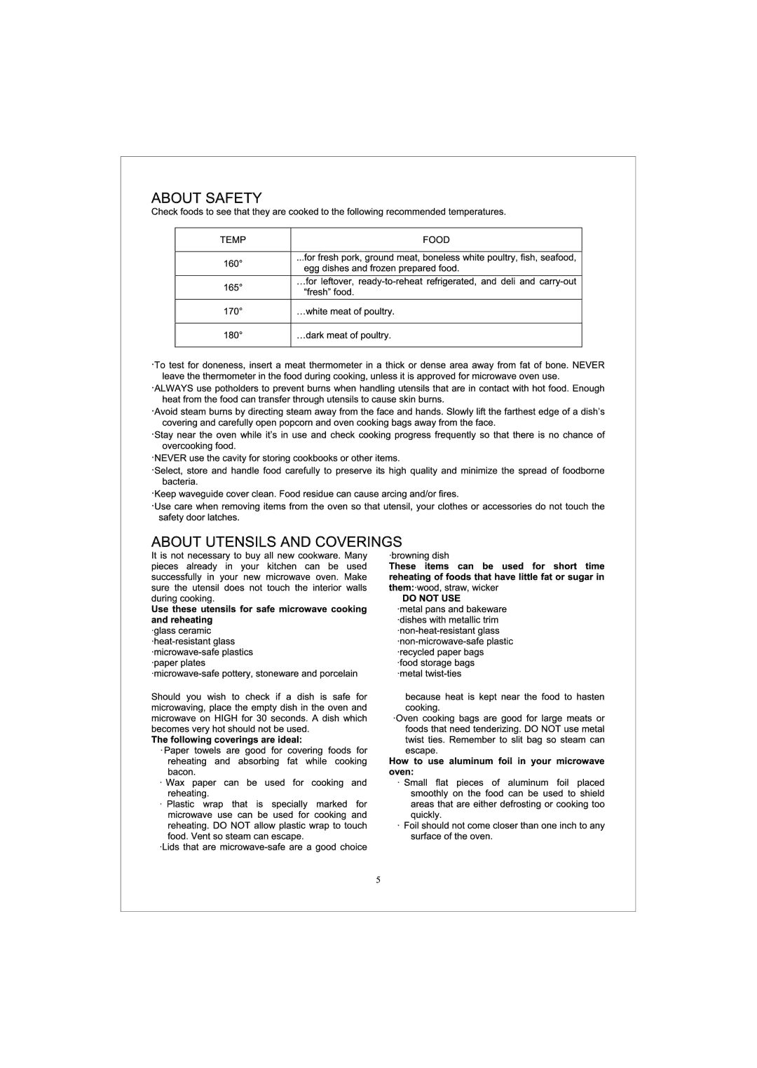 Sunbeam Major Appliances SNM1501RAW, SNM1501RAQ, SNM1501RAB manual 