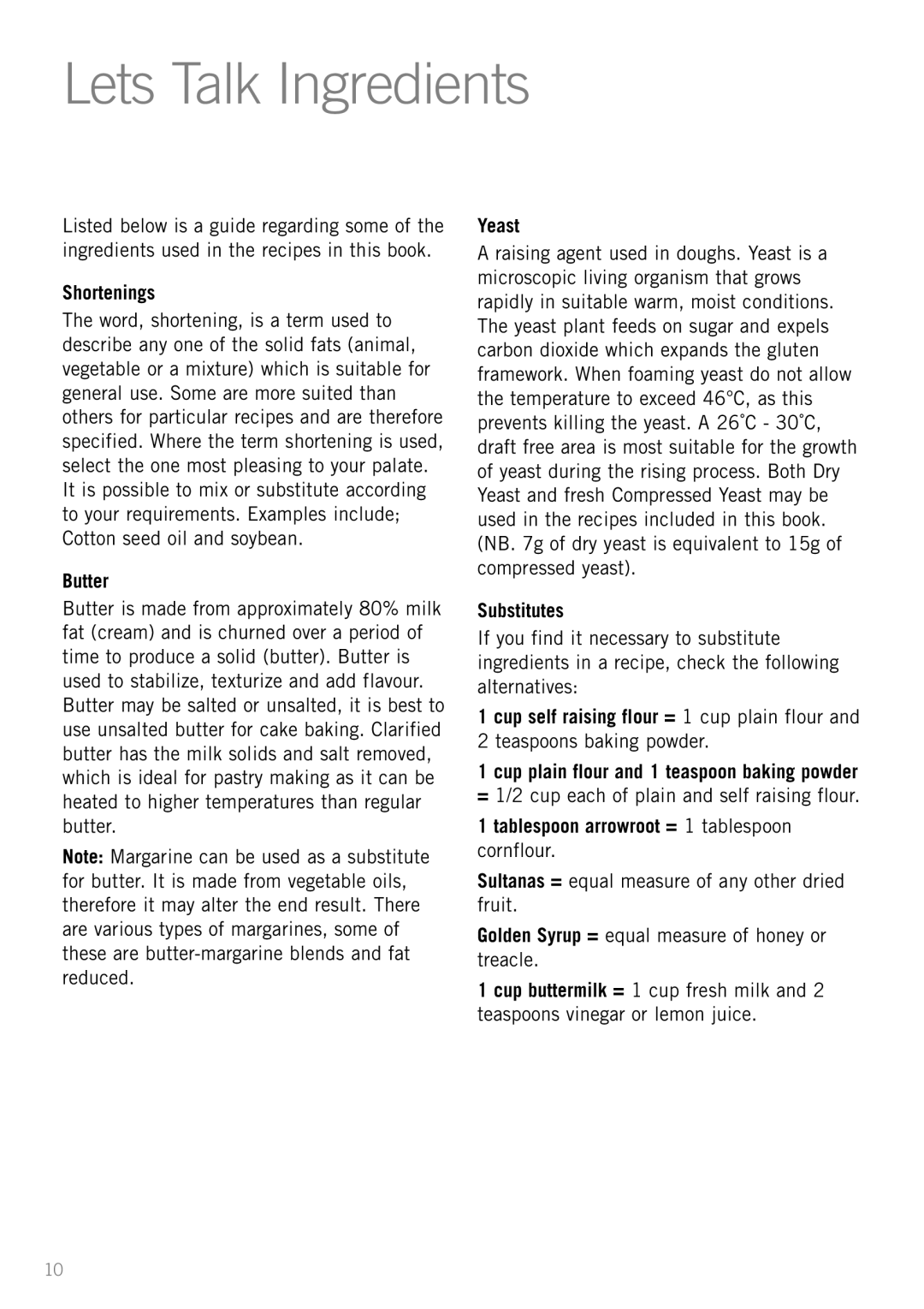 Sunbeam MX001 manual Lets Talk Ingredients 