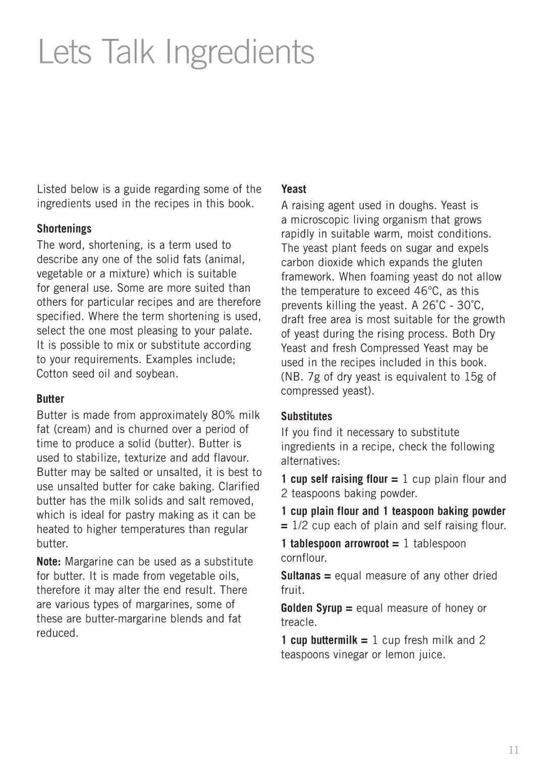 Sunbeam MX5950, MX5900 manual Lets Talk Ingredients 