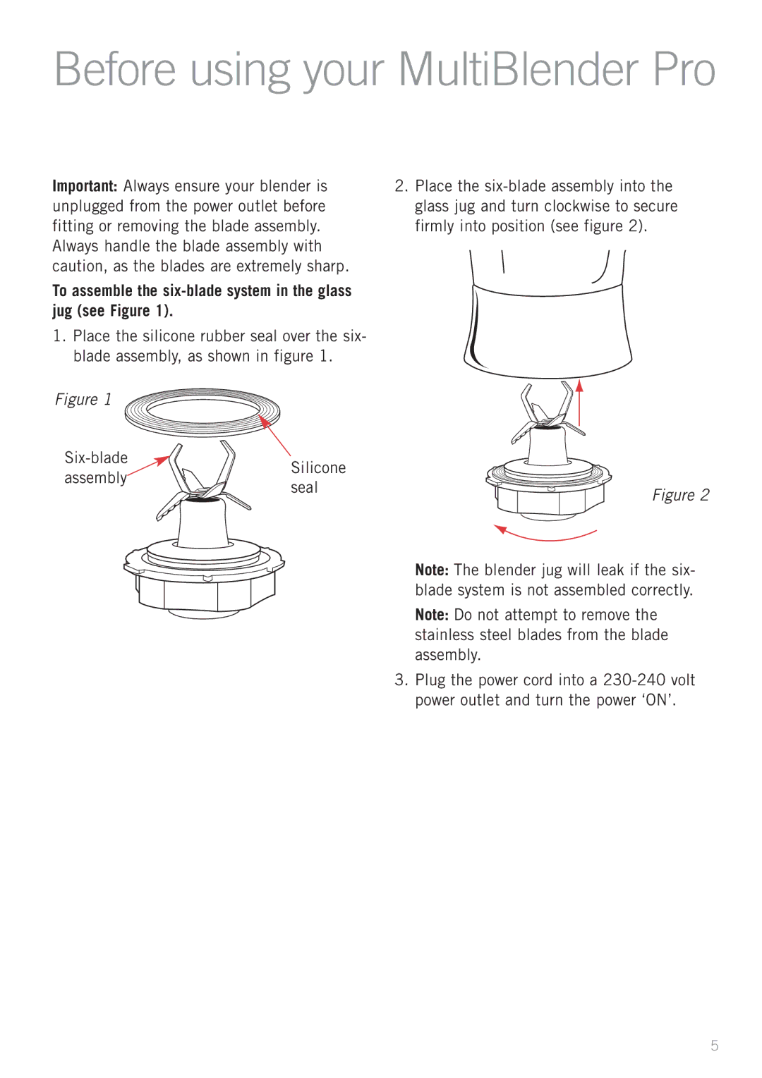 Sunbeam PB7600 manual Before using your MultiBlender Pro 