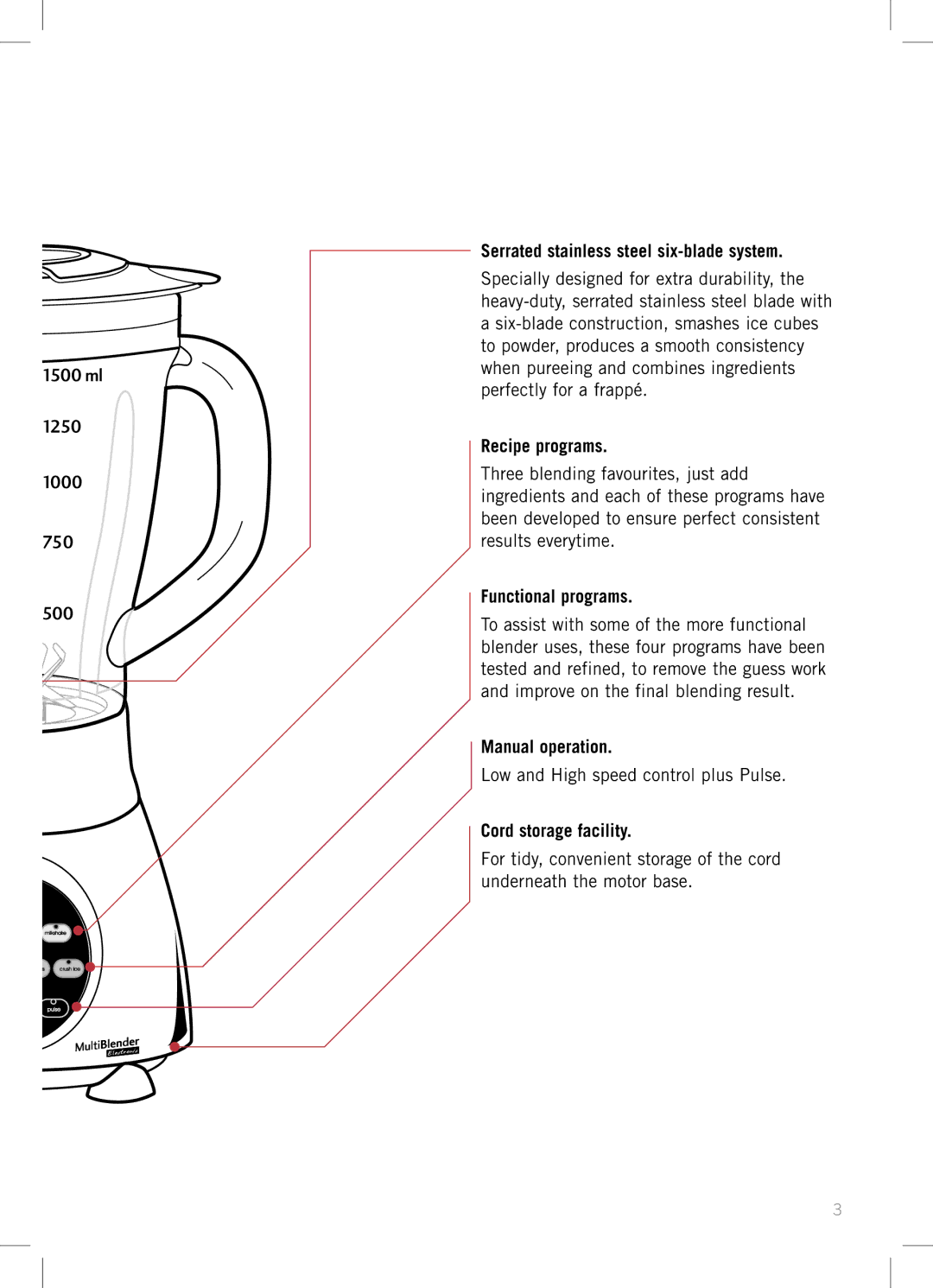 Sunbeam PB7910 manual Manual operation 