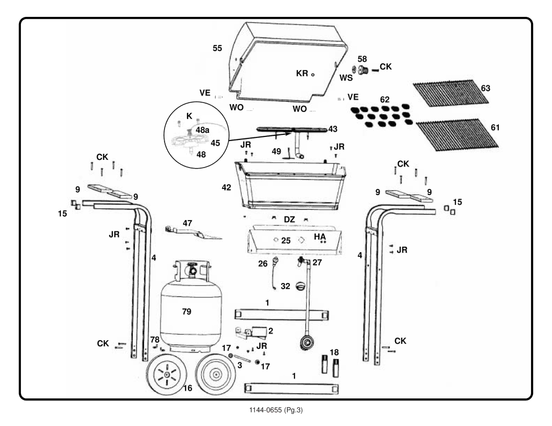 Sunbeam PA111442, PG4150H manual 48a 45 JR 