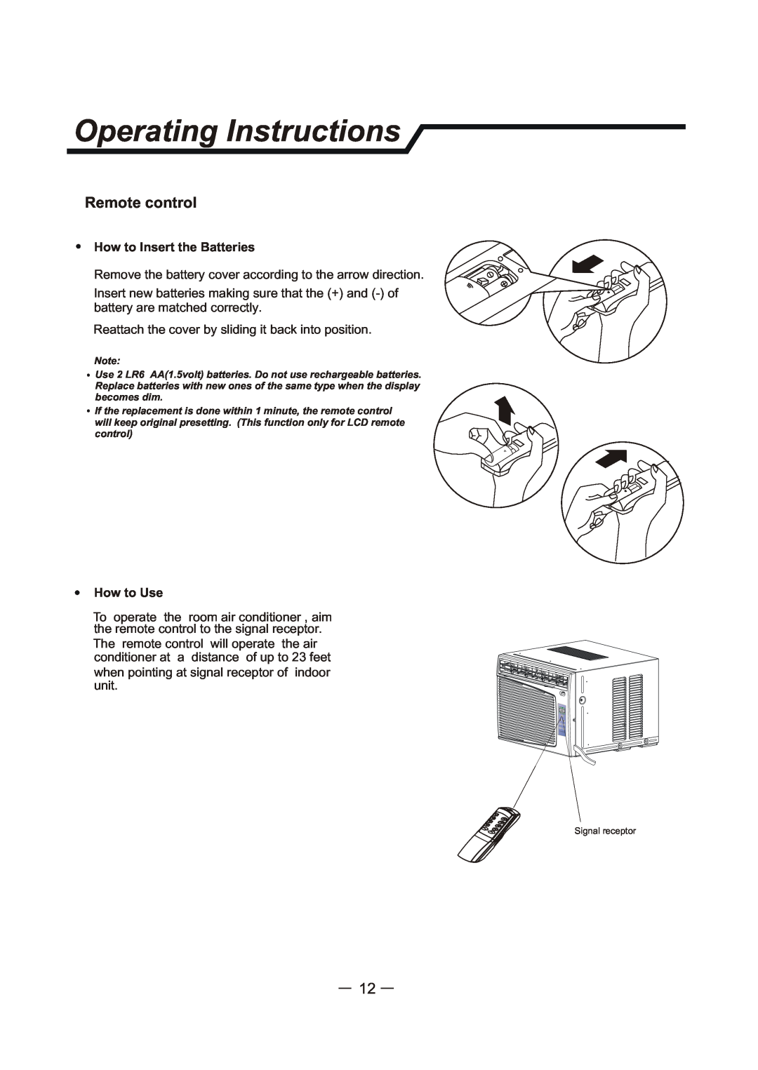 Sunbeam SCA062RWB1 user manual Operating Instructions, How to Insert the Batteries, How to Use 