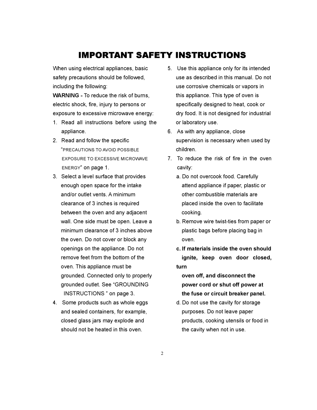 Sunbeam SMW978 owner manual Important Safety Instructions, Energy on 