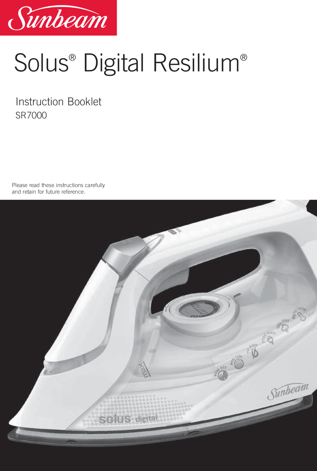 Sunbeam SR7000 manual Solus Digital Resilium 