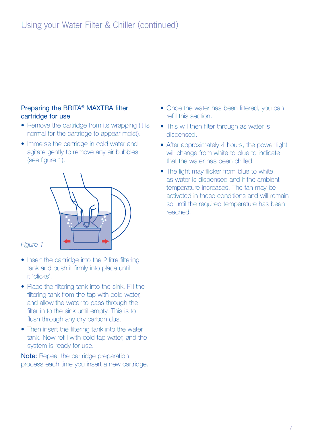 Sunbeam WF6000 manual Using your Water Filter & Chiller 