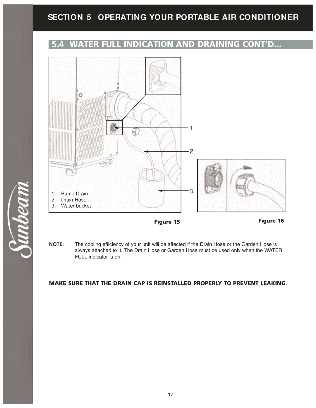 Sunbeam KY-25 user manual Water Full Indication and Draining CONT’D 