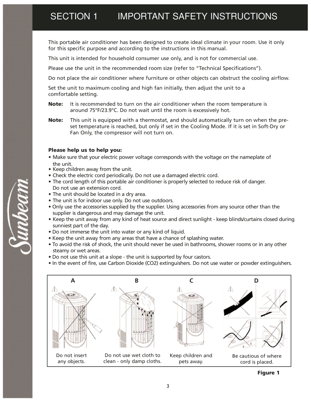 Sunbeam KY-25 user manual Please help us to help you 