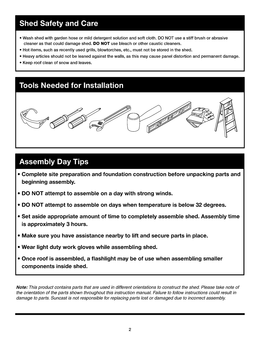 Suncast BMS7700 manual 