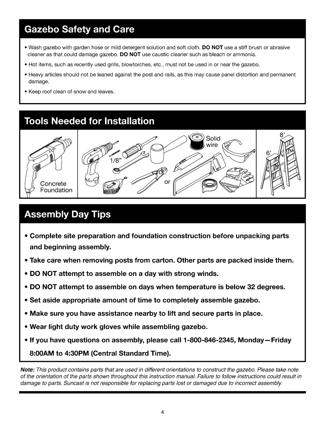 Suncast G1212WG manual 