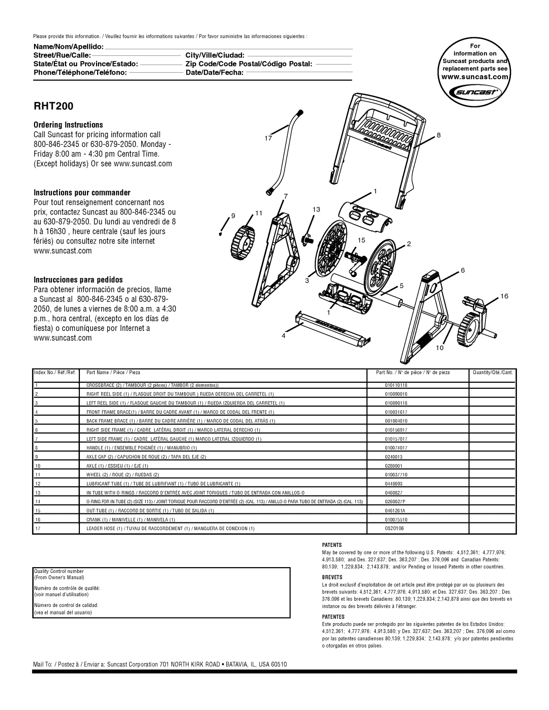 Suncast RHT2005 owner manual SLJflCSSt, Suncast products an 