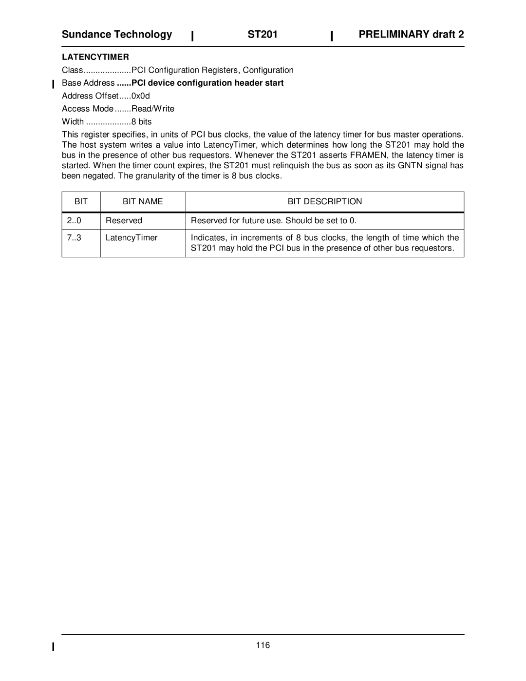 Sundance Spas ST201 manual Latencytimer 