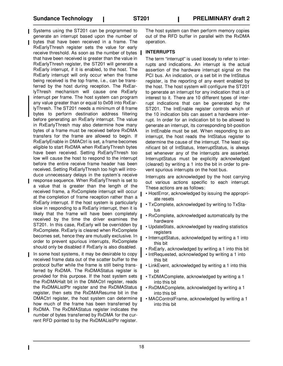 Sundance Spas ST201 manual Interrupts 