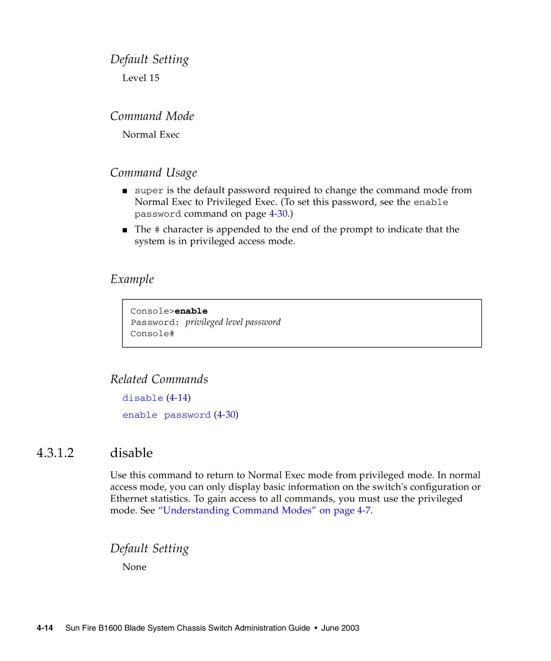 Sunfire B1600 manual Disable 