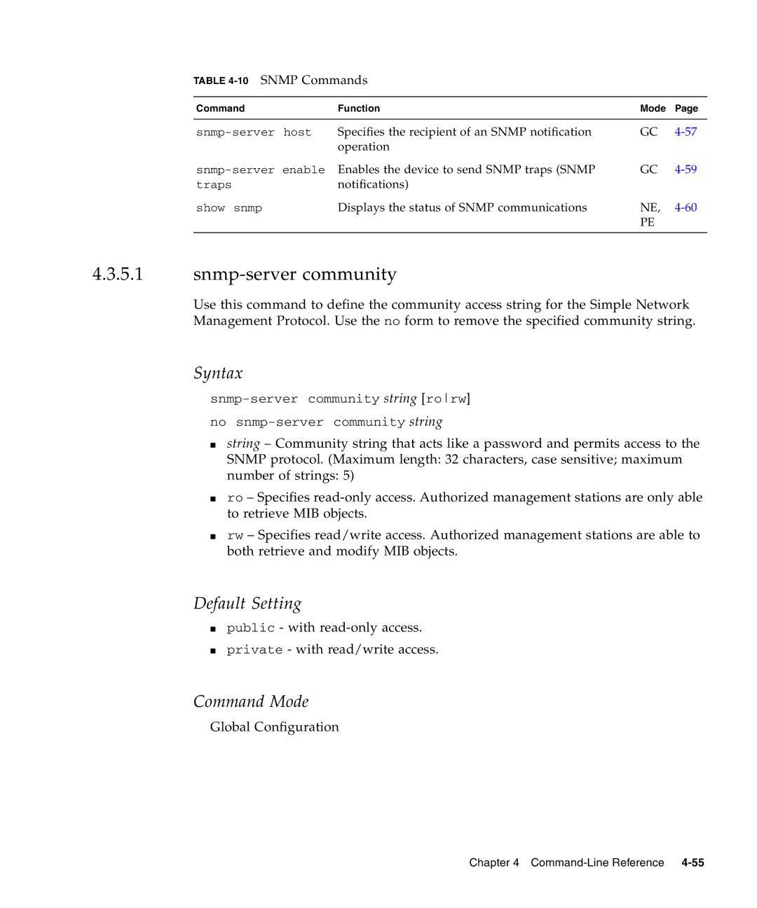 Sunfire B1600 manual Snmp-server community 