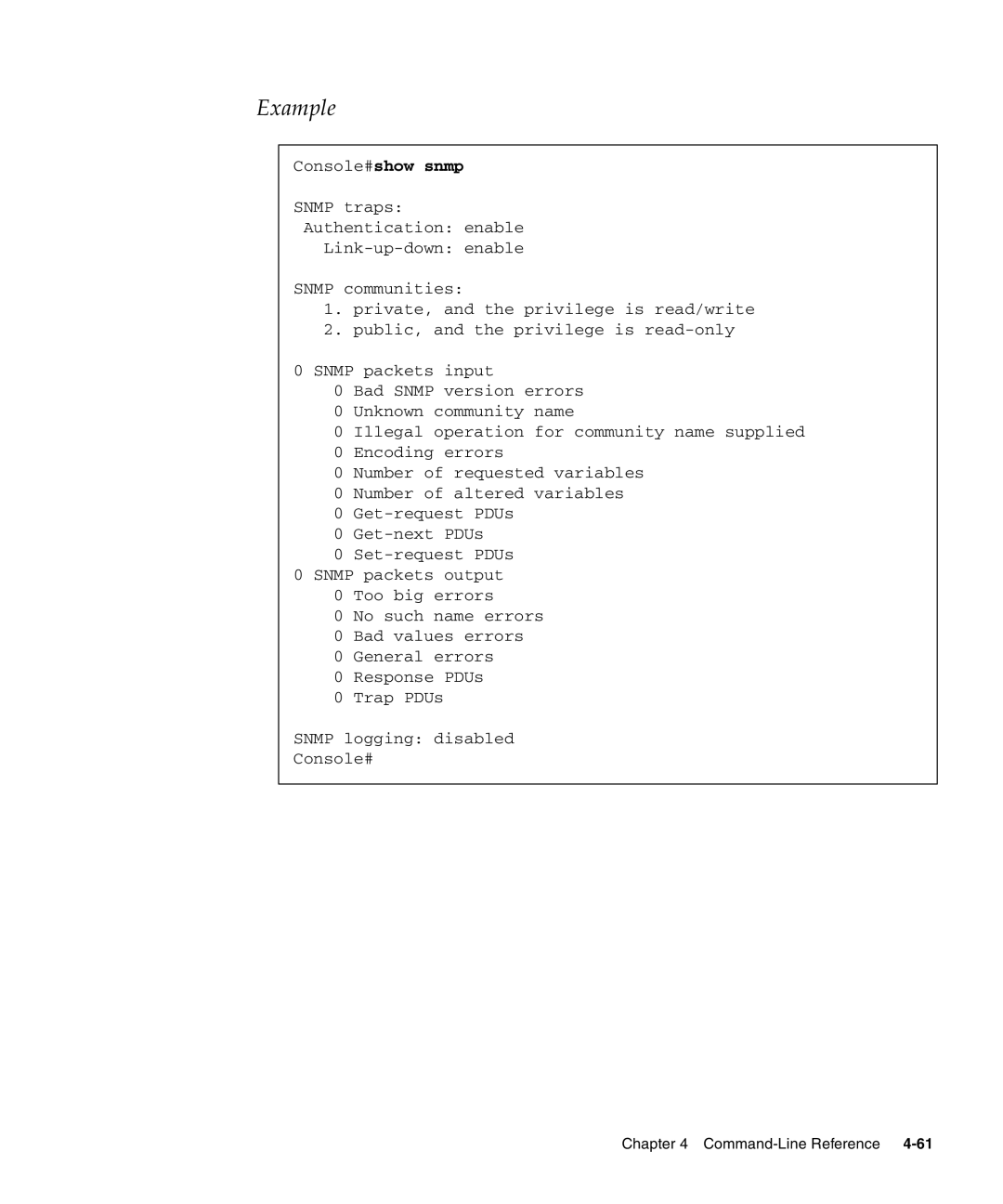 Sunfire B1600 manual Console#show snmp 