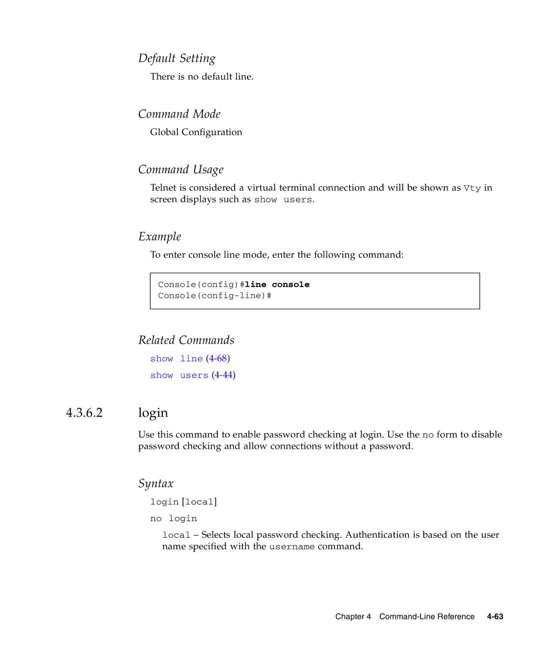 Sunfire B1600 manual Login, Default Setting 