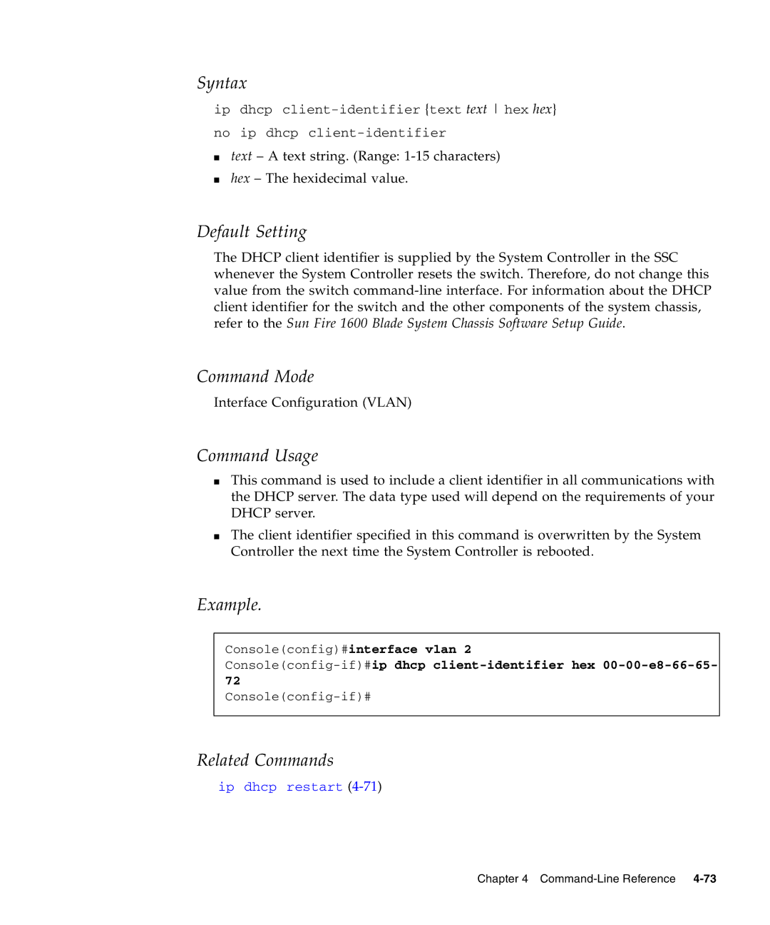 Sunfire B1600 manual Syntax 