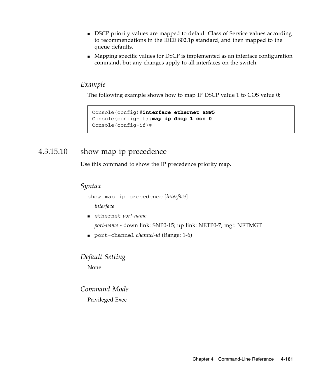 Sunfire B1600 manual Show map ip precedence 