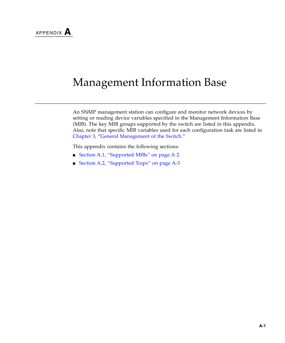 Sunfire B1600 manual Management Information Base 