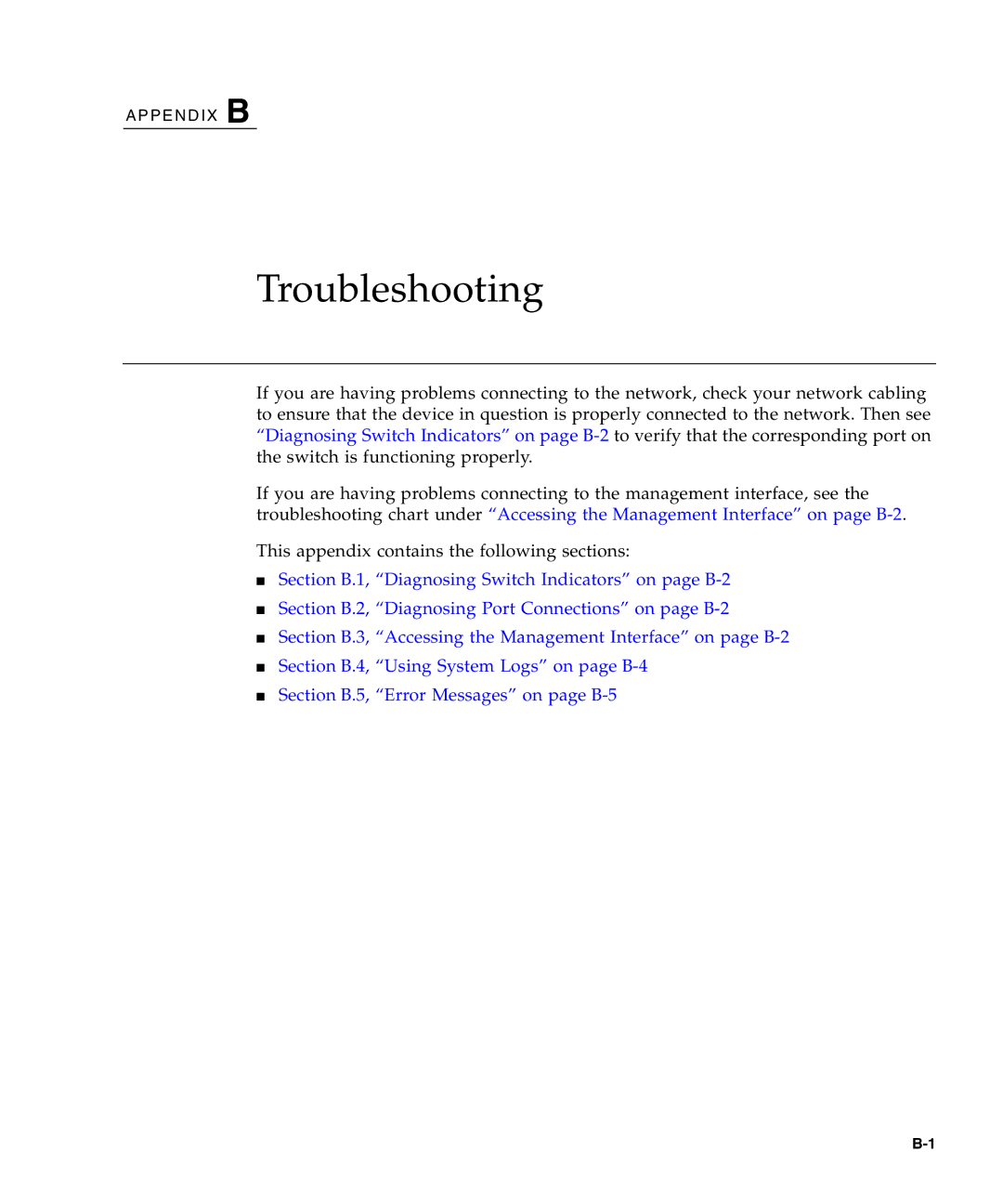 Sunfire B1600 manual Troubleshooting 