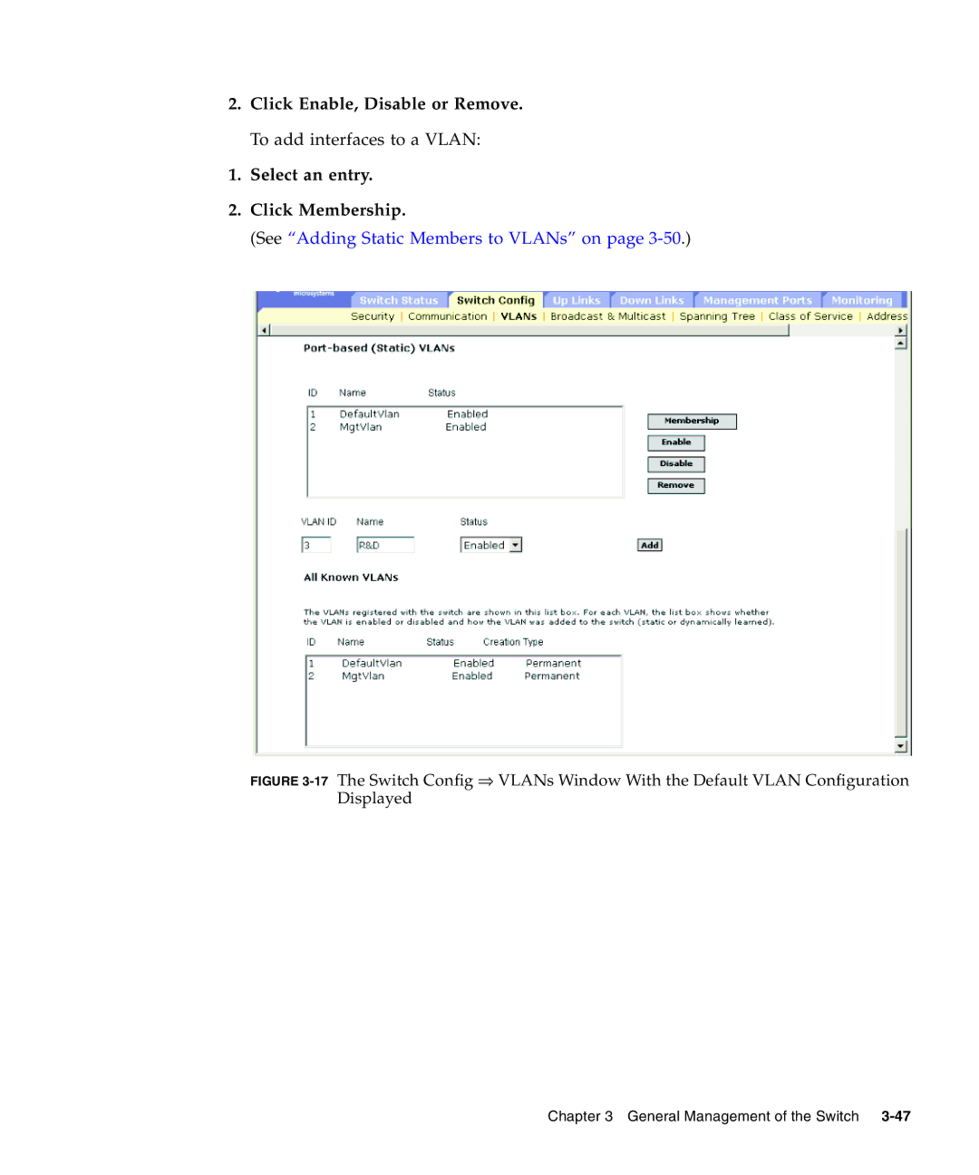 Sunfire B1600 manual See Adding Static Members to VLANs on 