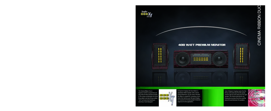 Sunfire CRW-3C, CRW-2C, CRM-2BIP specifications Cinema Ribbon DUO 