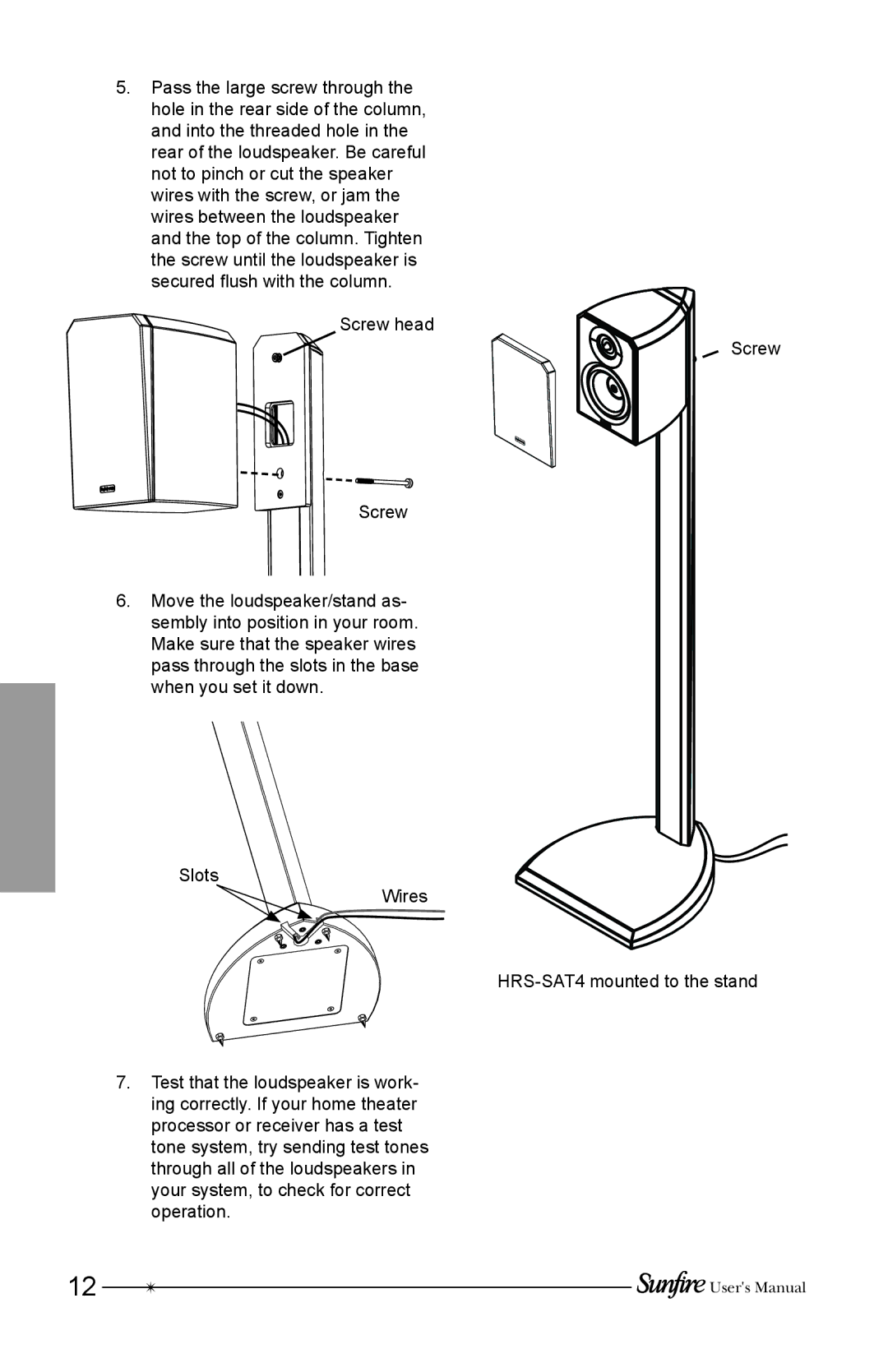 Sunfire HRS-SAT4C user manual 