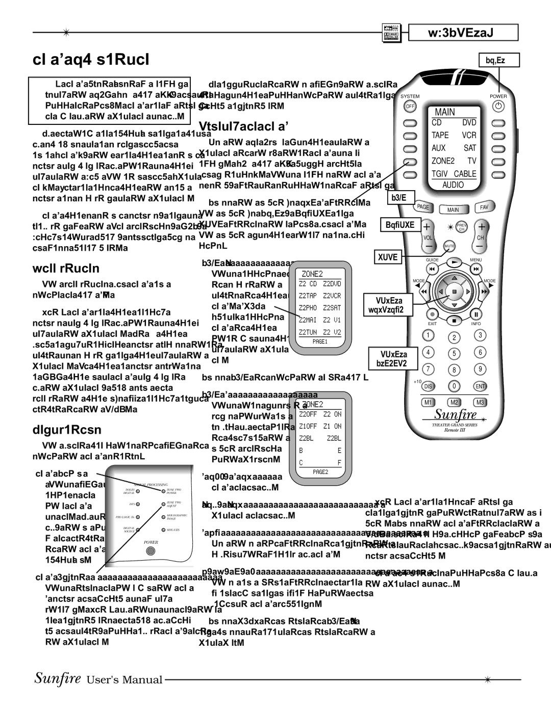 Sunfire IV manual Zone 2 Operation, Connections, Indicators, Turning on Zone 