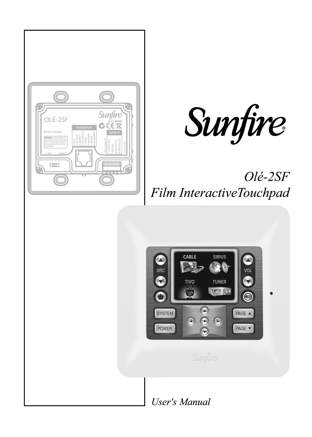 Sunfire OLE-2SF manual 