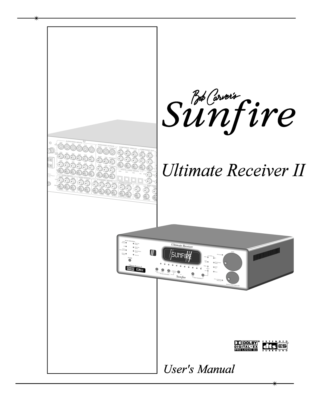Sunfire Radio manual Ultimate Receiver, Sunfire 