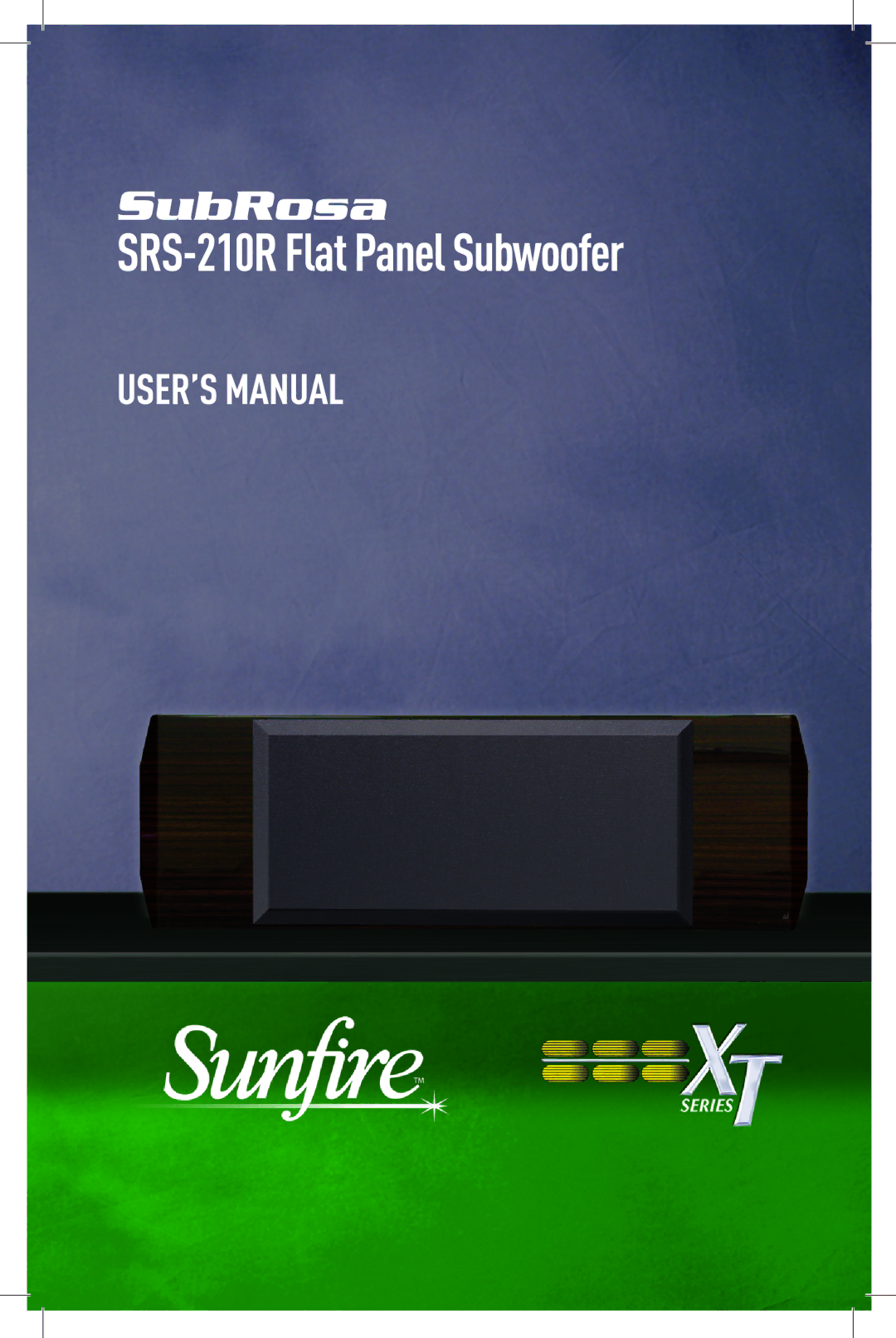 Sunfire SRS-210R manual 