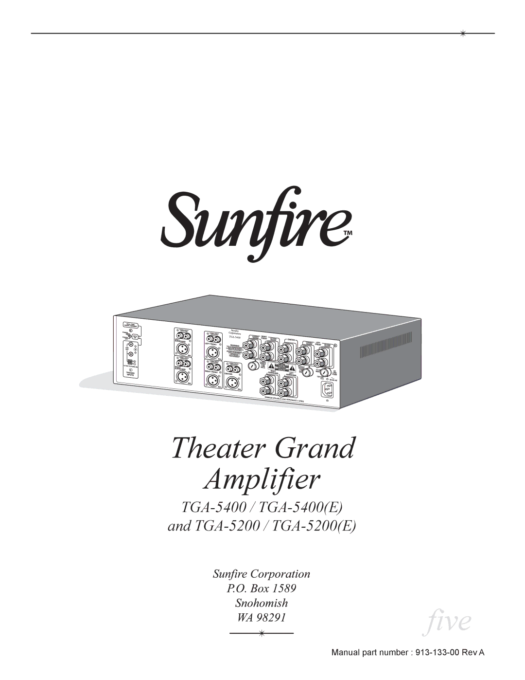 Sunfire TGA-5400(E), TGA-5200(E) manual Five 