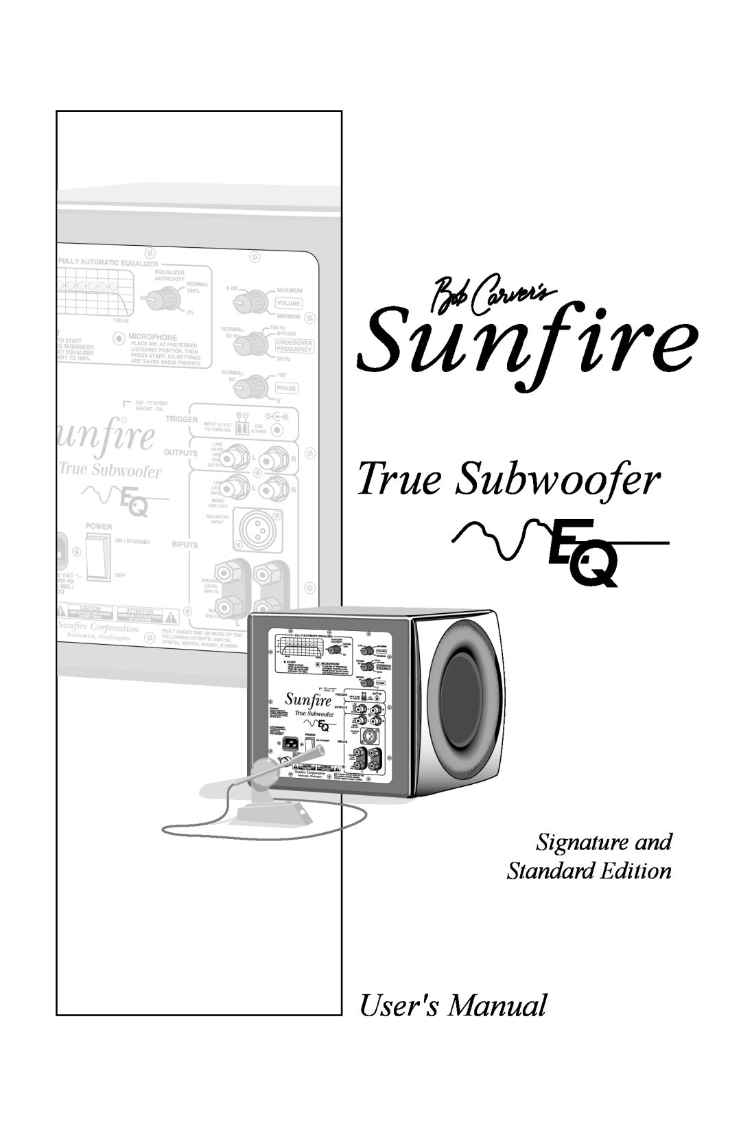 Sunfire True Subwoofer Signature and Standard Version user manual Signature and Standard Edition, Dim - Standby 
