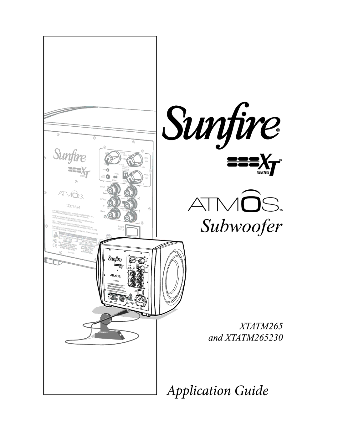 Sunfire XTATM265230 manual 