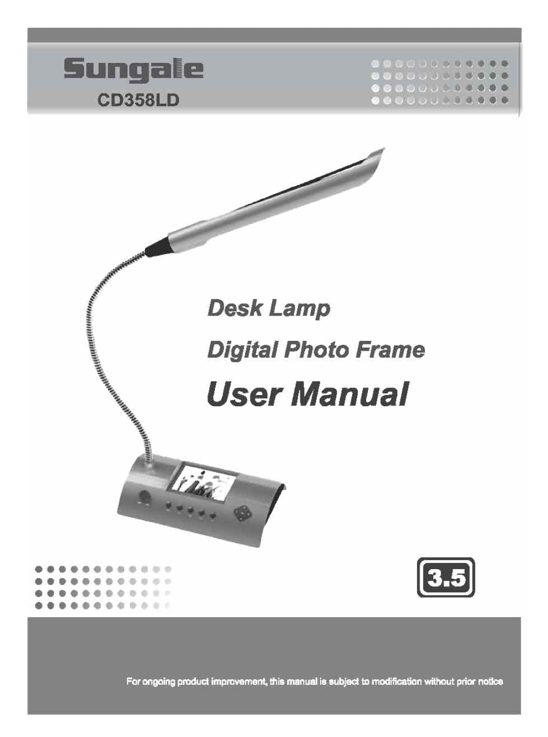 Sungale CD358LD manual 