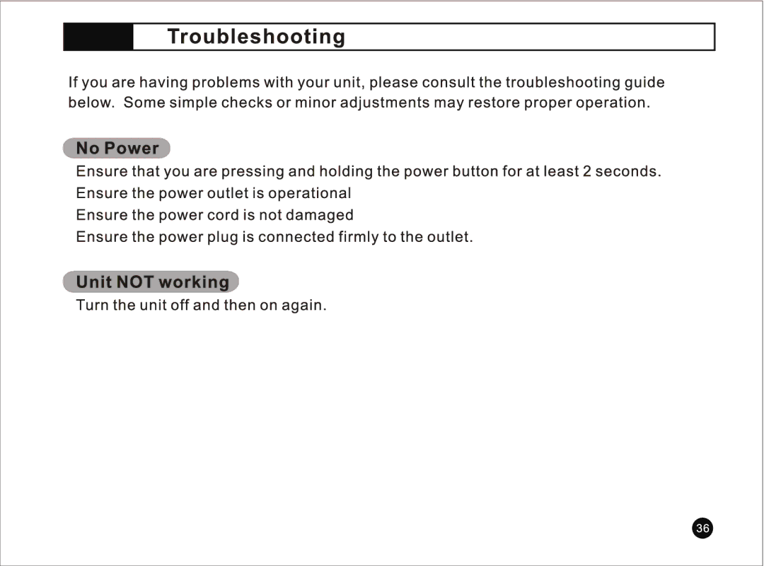 Sungale CD500A manual 