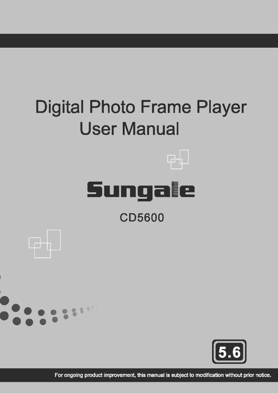 Sungale CD5600 manual 