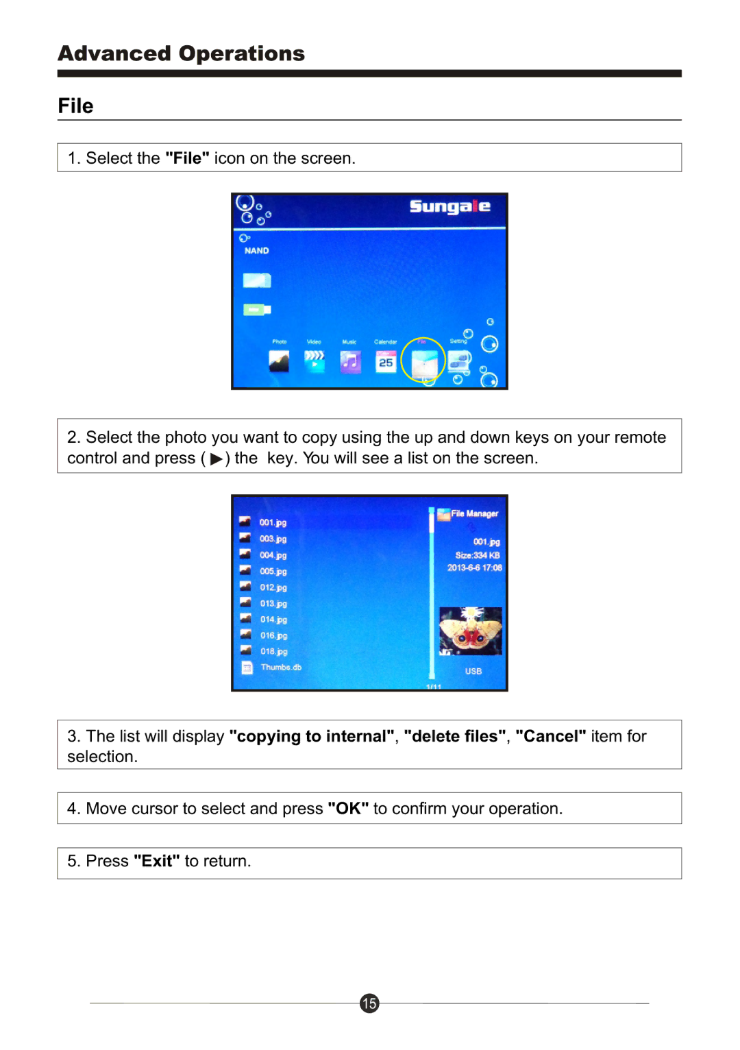 Sungale CD802 manual File 