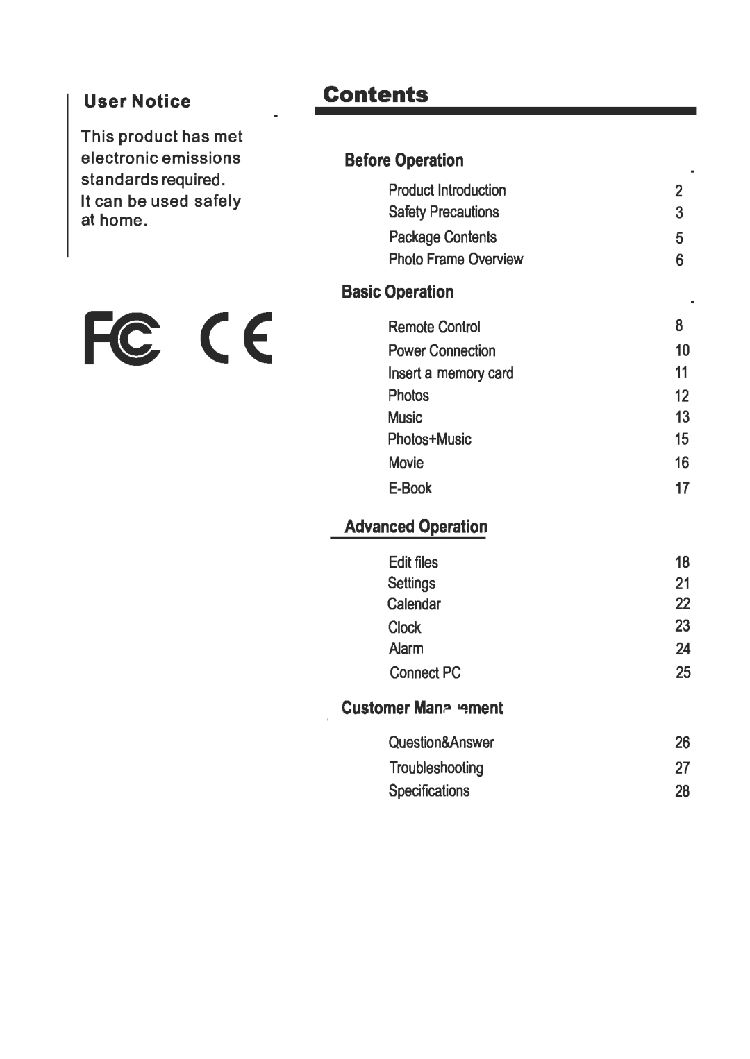 Sungale CD803 manual 