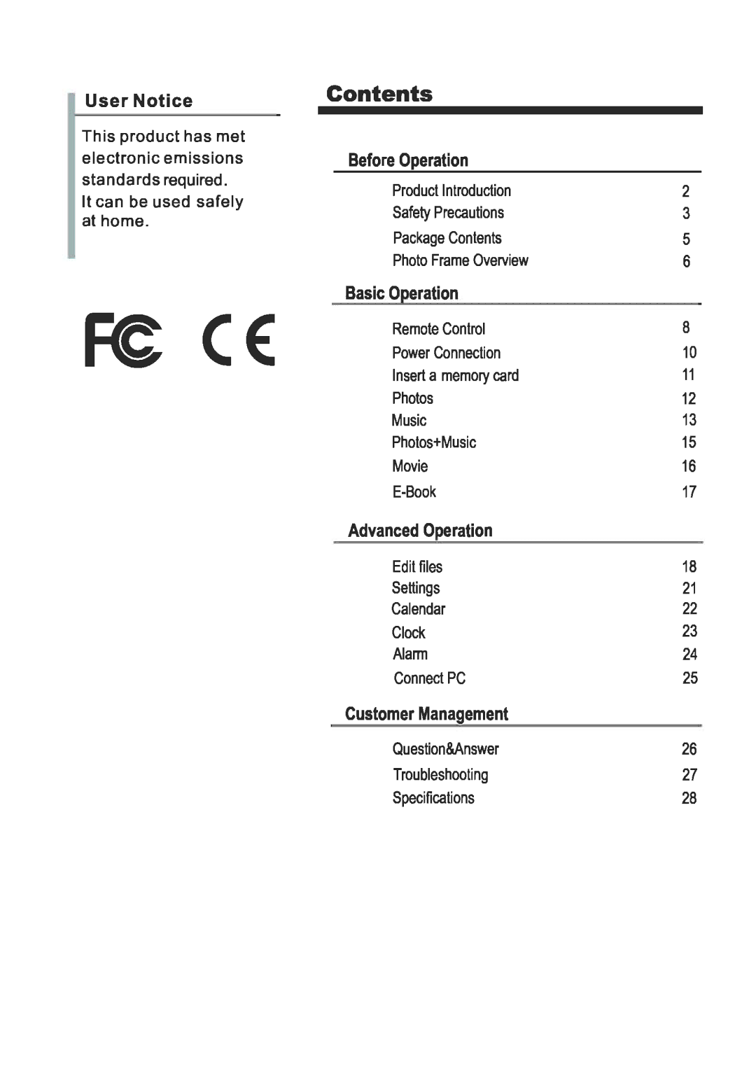 Sungale CD806 manual 