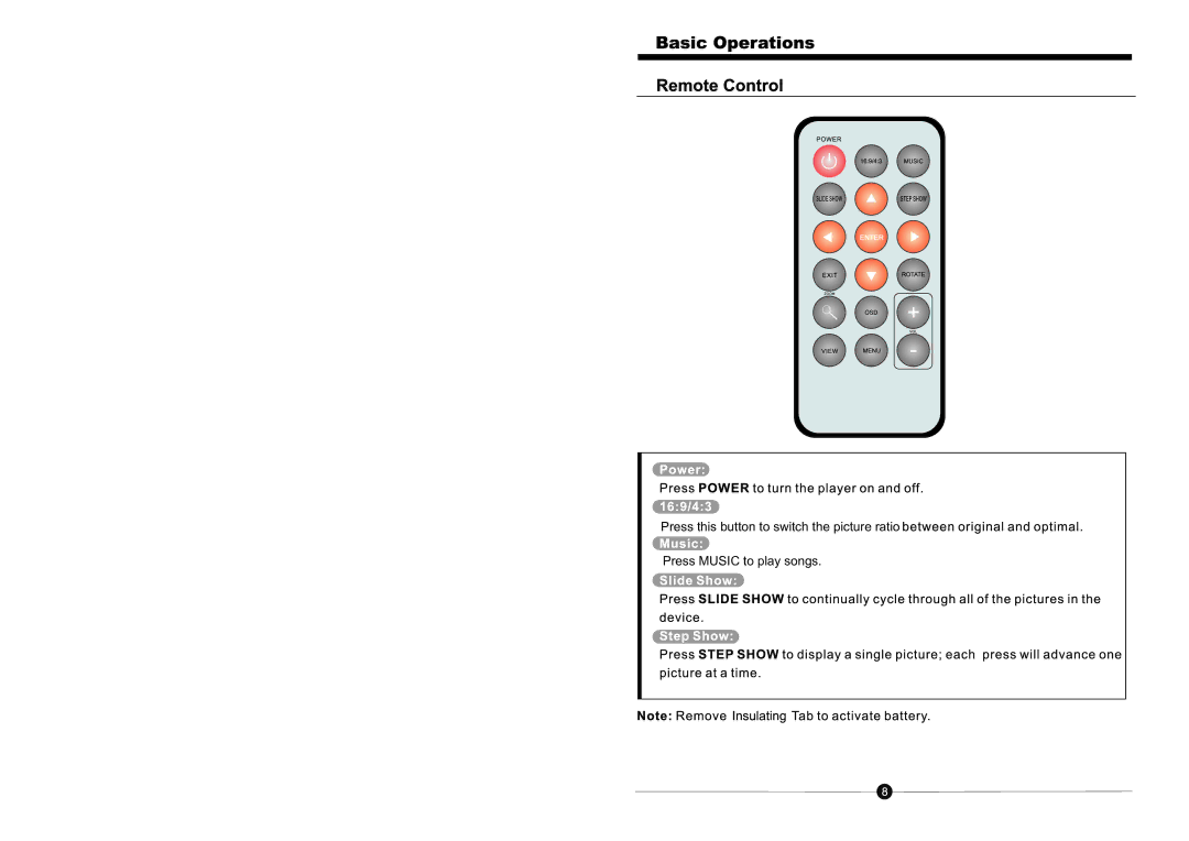 Sungale CD806 manual 