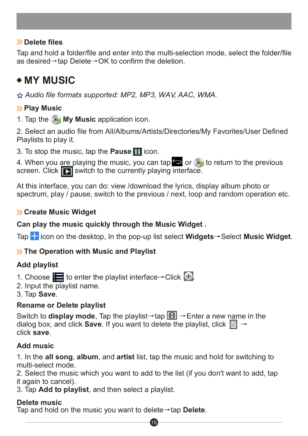 Sungale ID730WTA user manual MY Music 