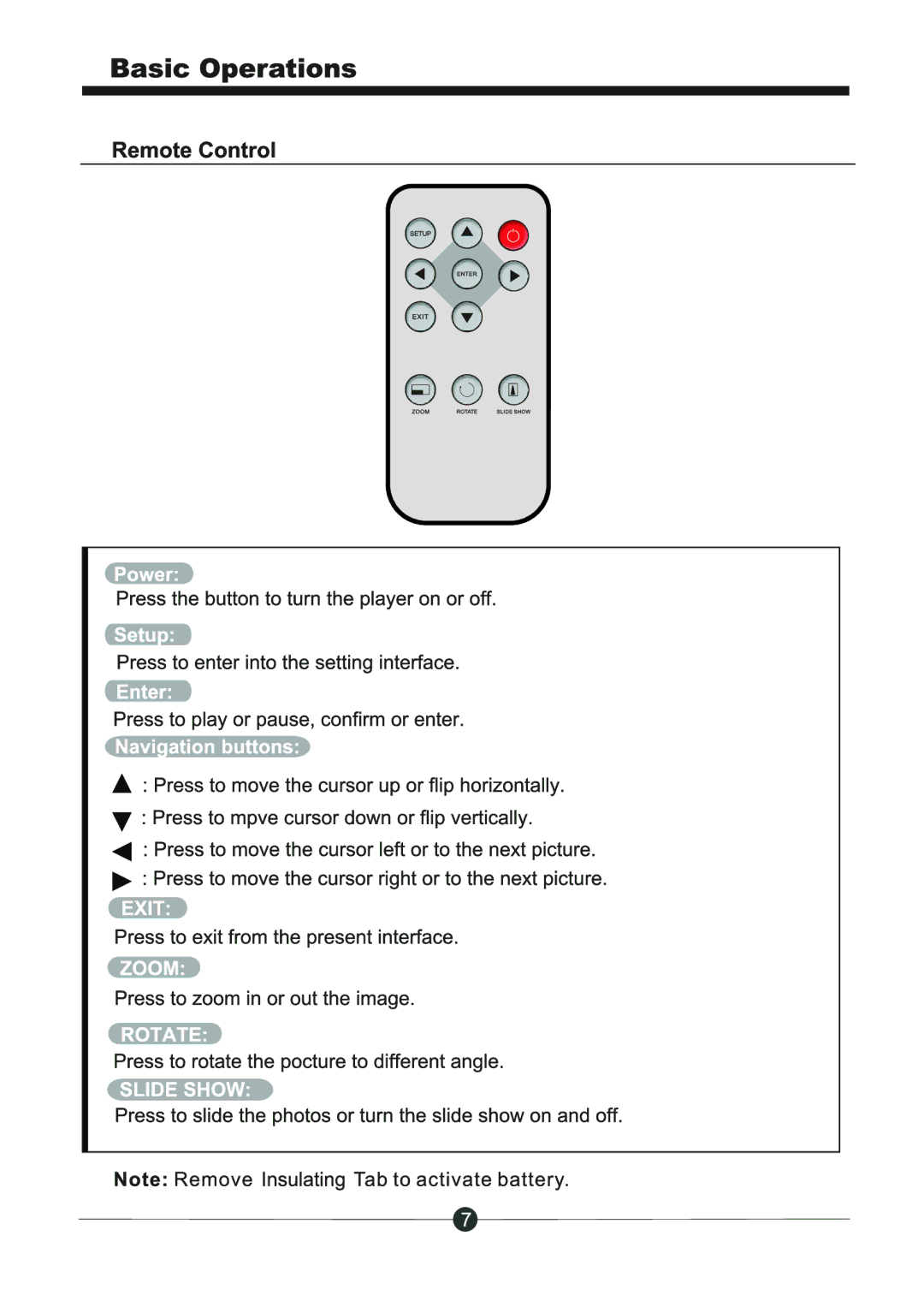 Sungale PF 1023 manual 