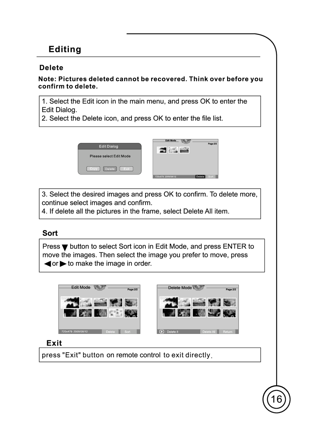 Sungale PF701 manual 