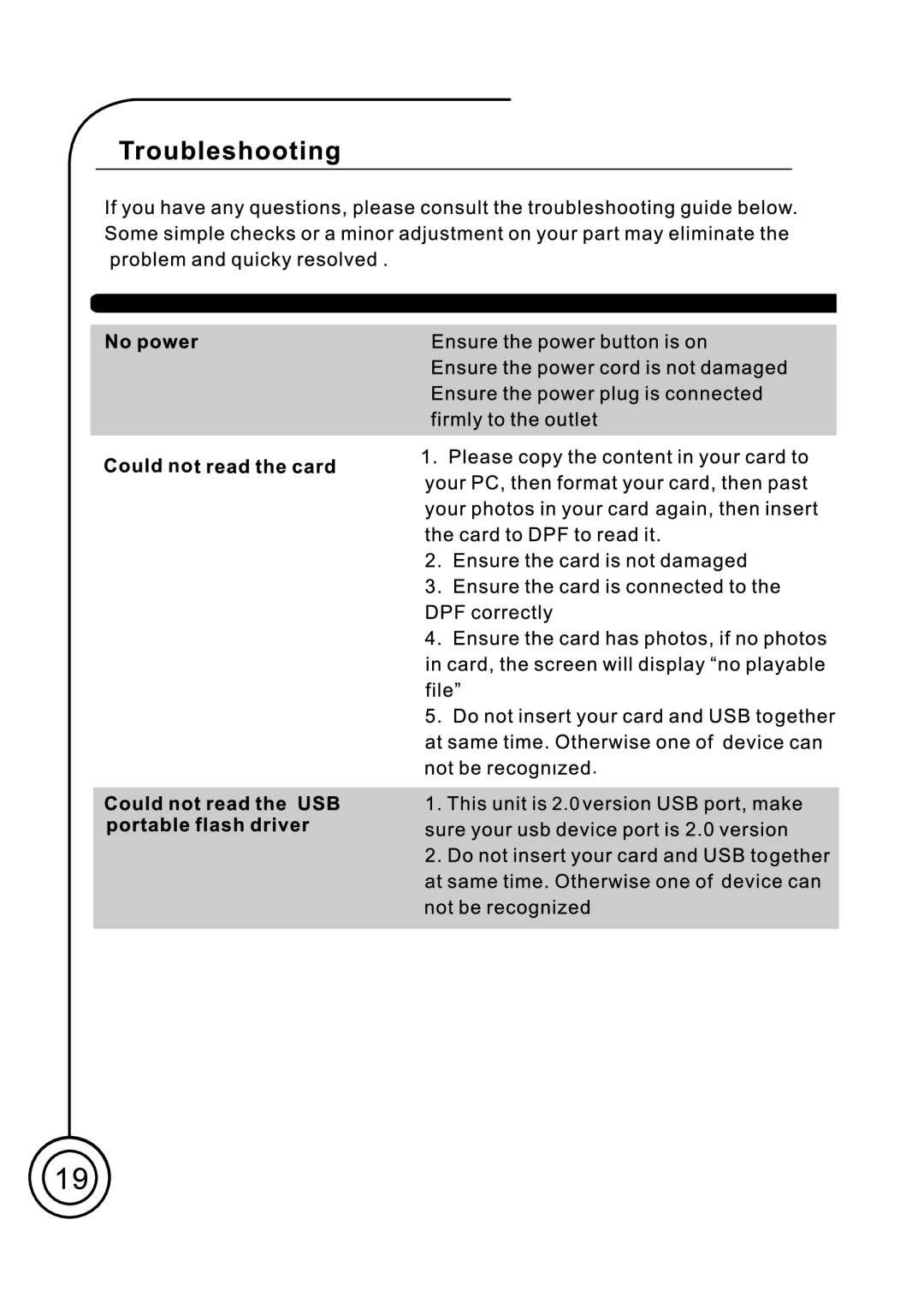 Sungale PF701 manual 